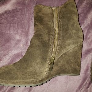 Calvin Klein Jeans suede wedge ankle boots